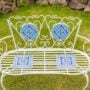 Mosaic Tile Bench with Iron Frame – Cape May